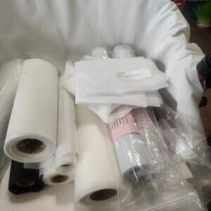 10 Partial  Rolls Stabilzers White Black Wash Away Tear Away B35